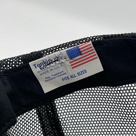 Vintage CAT Caterpillar Gold Leaf Patch Snapback Hat Tonkin Trucker Mesh Cap 80s - Picture 12 of 12